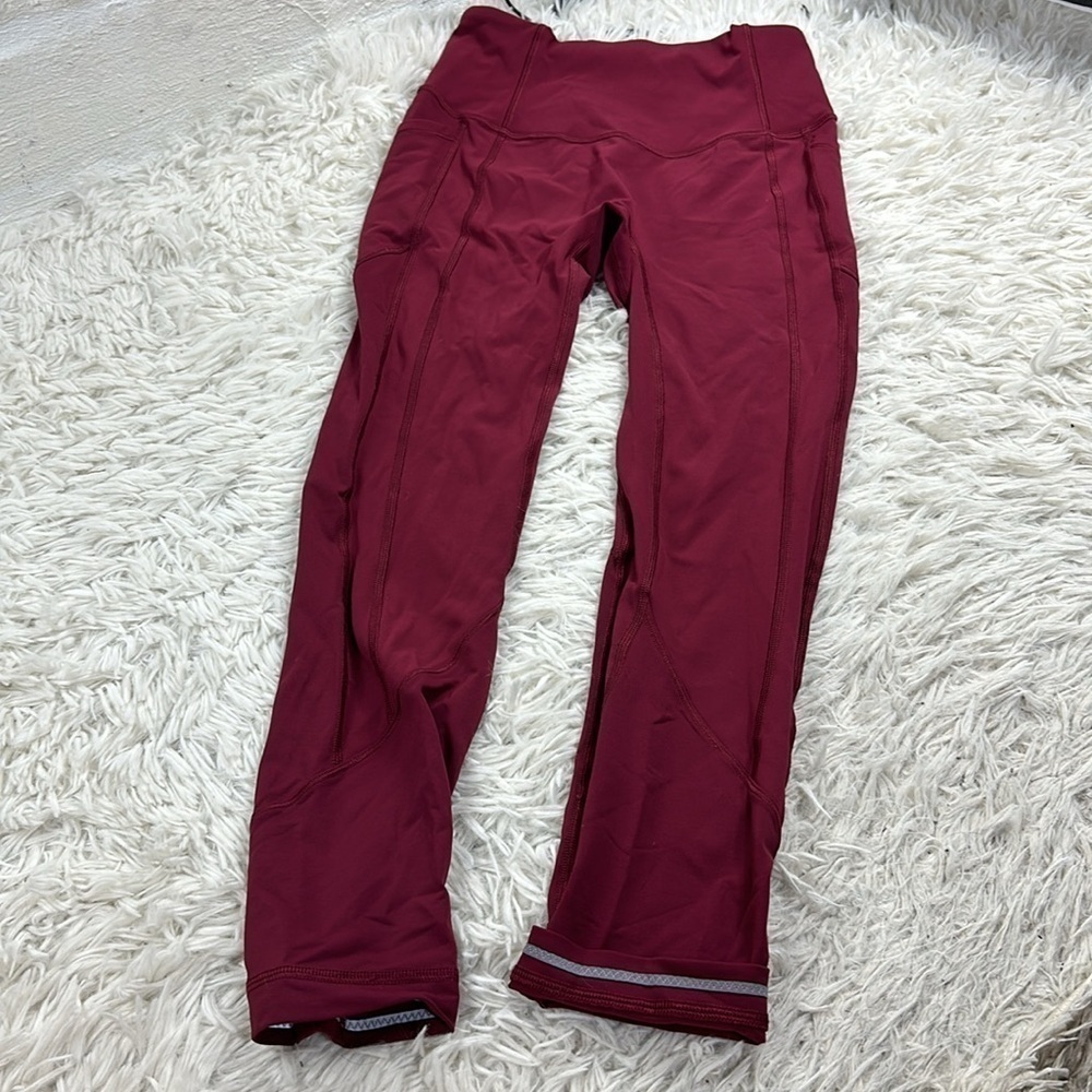 Lululemon All The Right Places Crop II *23" Ruby Wine
